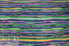 Italian vivid painterly stripes viscose crepe 1.5 yd
