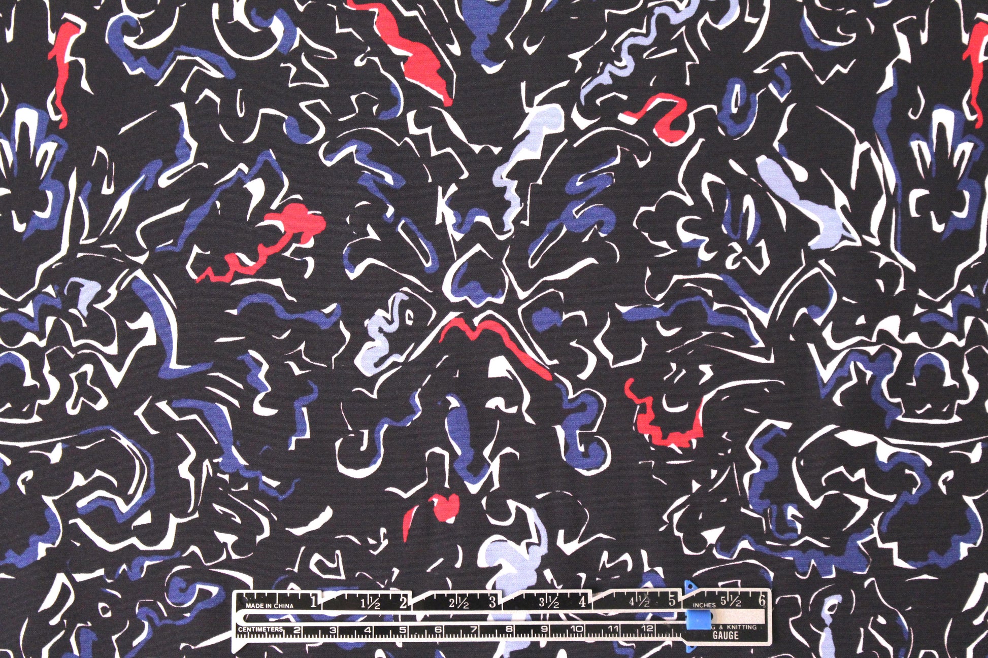 J. Mende1 pen and ink on black viscose woven