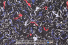 J. Mende1 pen and ink on black viscose woven 1 yard