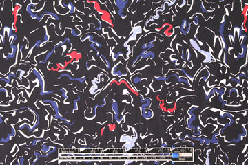 J. Mende1 pen and ink on black viscose woven 1.875 yd
