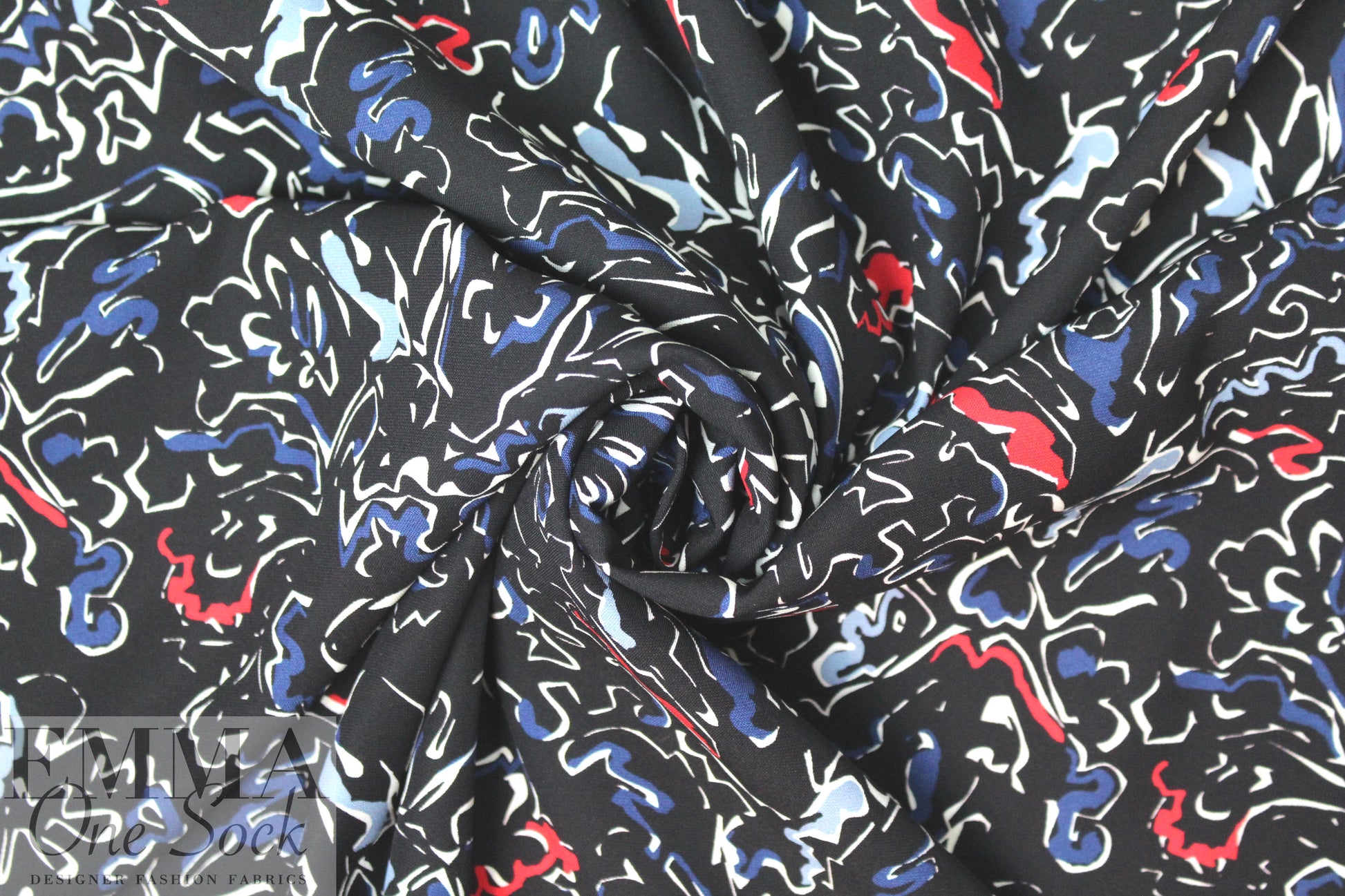 J. Mende1 pen and ink on black viscose woven