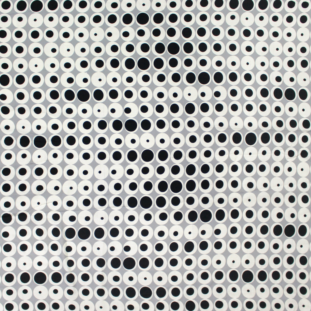 French 'circle game' printed viscose blouseweight woven .75 yds