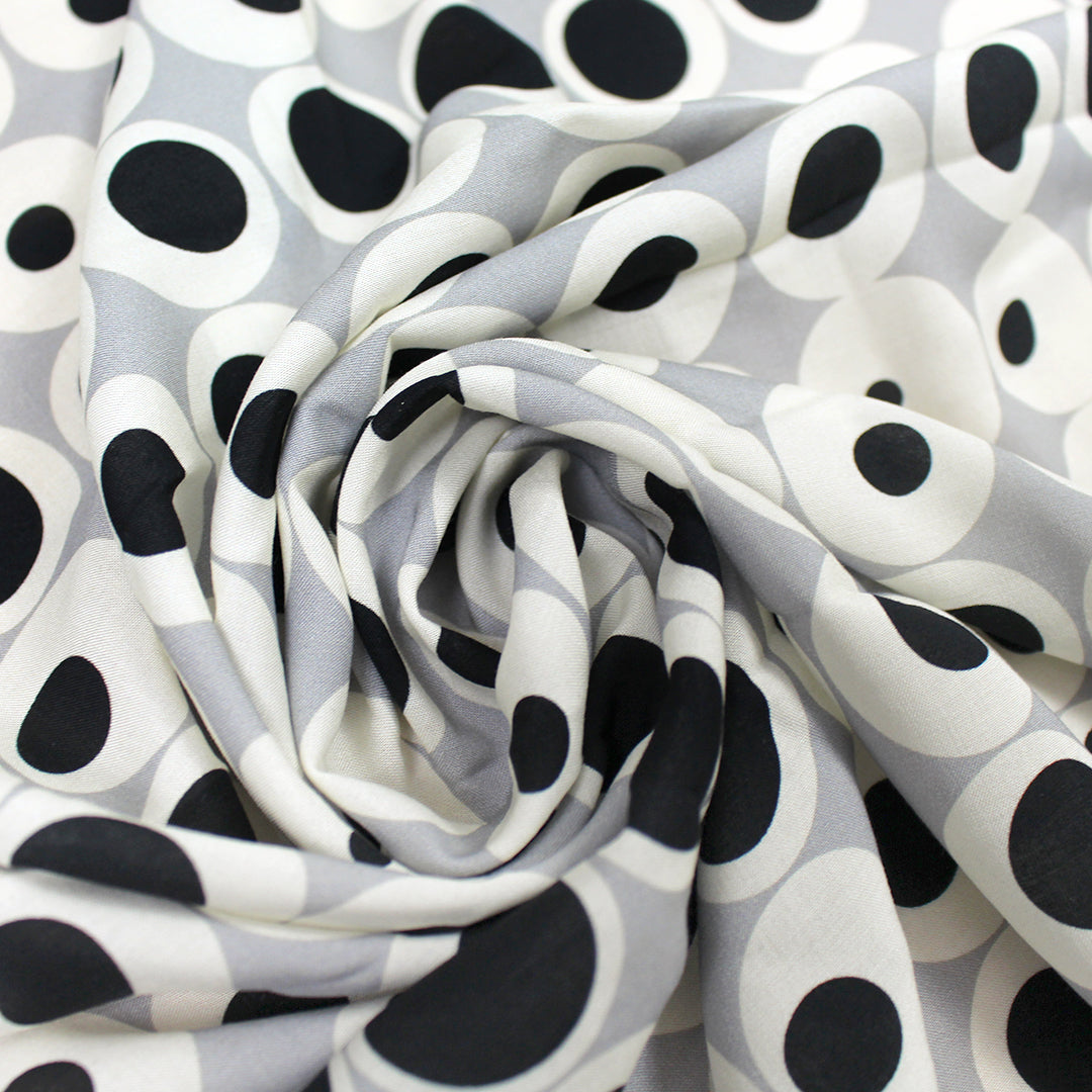 French 'circle game' printed viscose blouseweight woven .75 yds