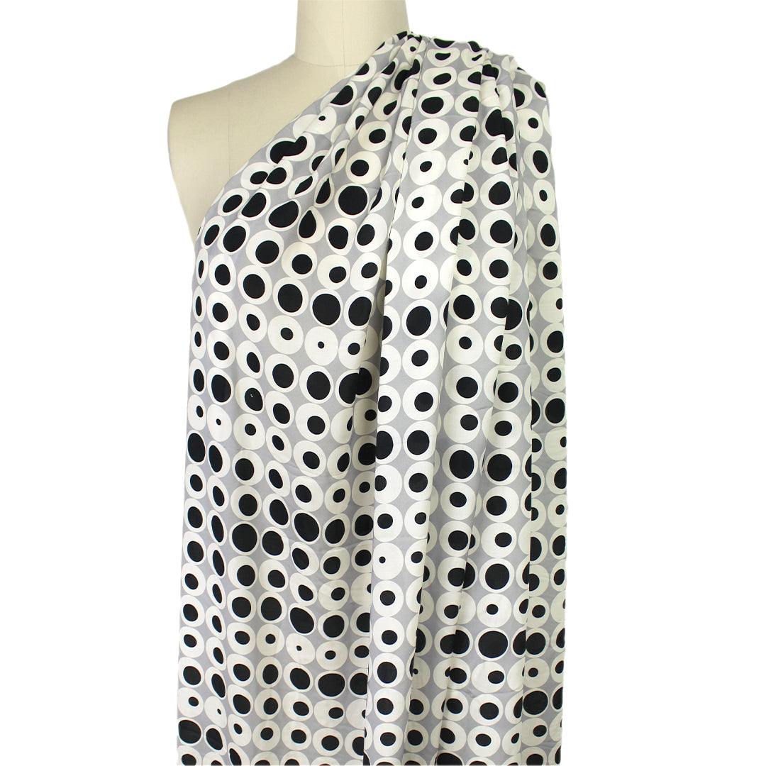 French 'circle game' printed viscose blouseweight woven 1 yard