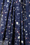 CA designer viscose woven - midnight floral 2.375 yd