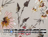 NY designer pale khaki floral textured viscose challis .625 yds