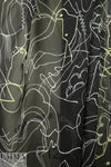 NY designer 'doodle bird' drapey viscose sheer woven