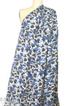 Mi11y blue/bark blooming graphic viscose crepe woven