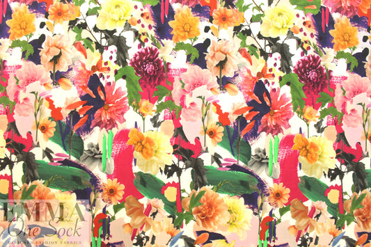 Italian flowery dream viscose doubleknit 1.875 yd