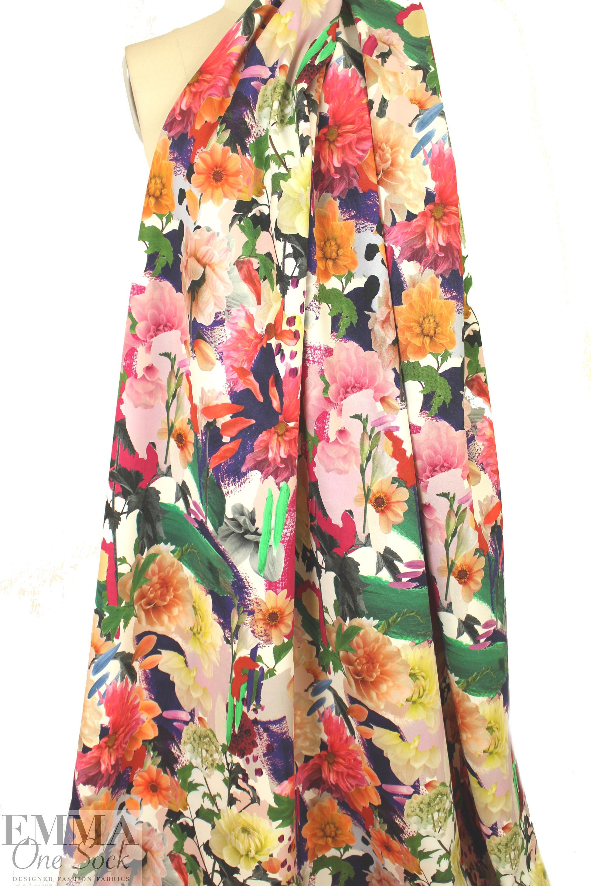 Italian flowery dream viscose doubleknit 1.875 yd