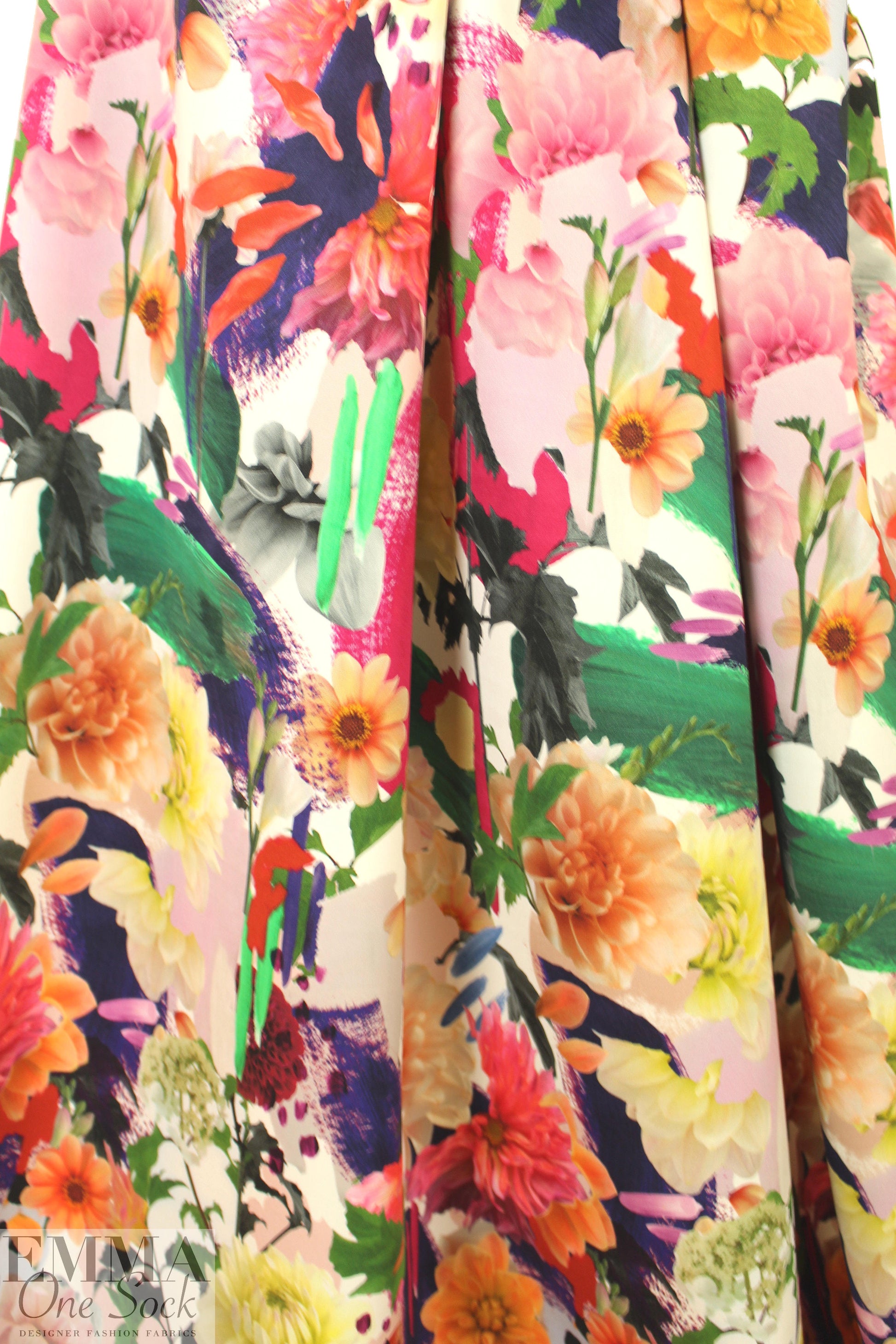 Italian flowery dream viscose doubleknit 1.5 yd