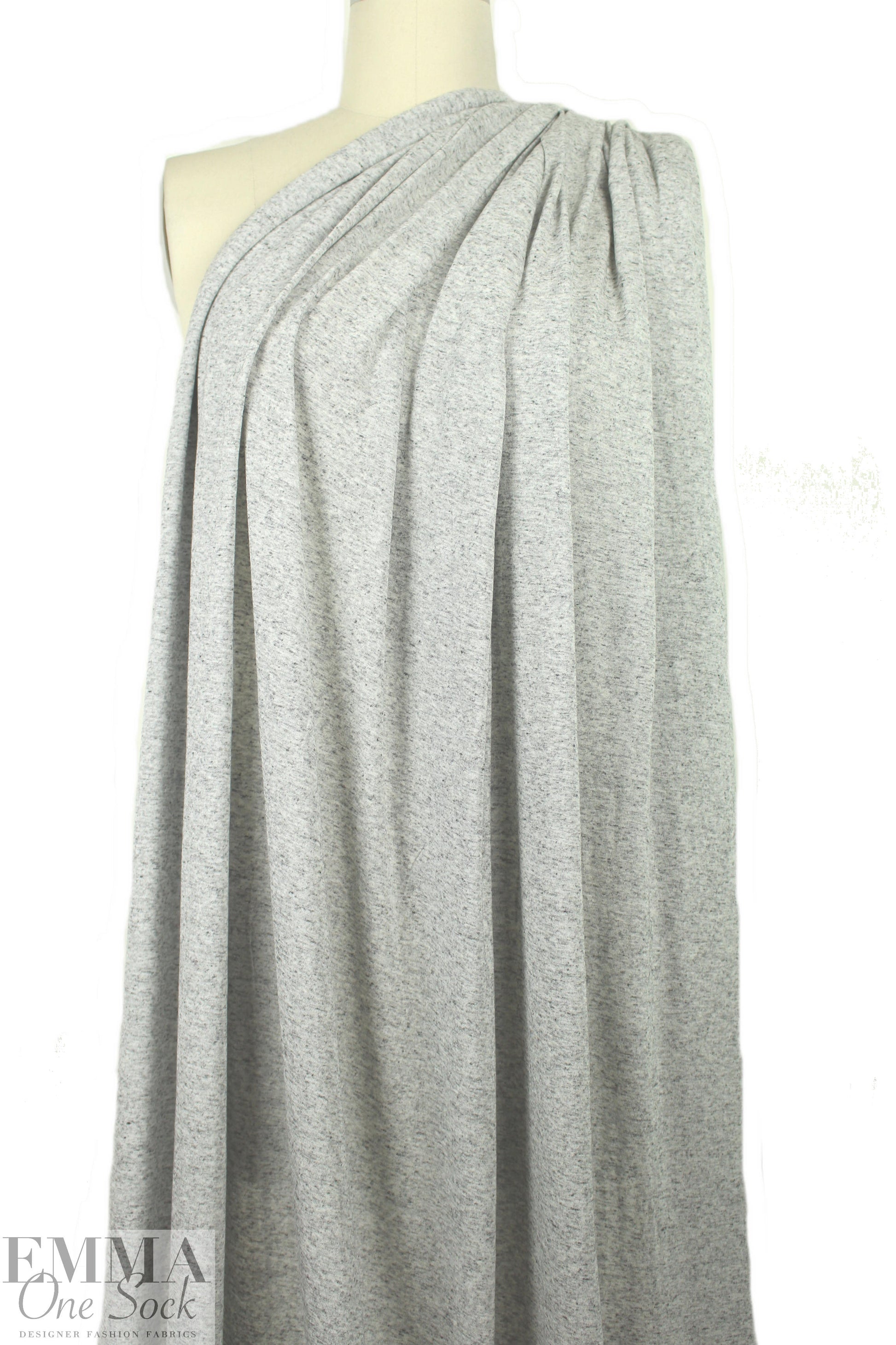 NY designer featherweight rayon knit - light gray