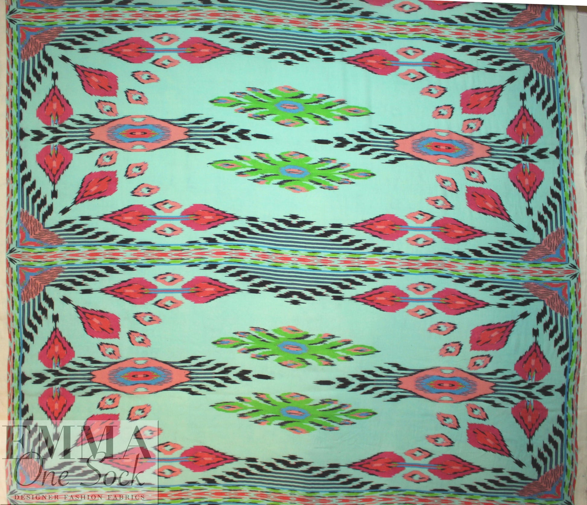 famous designer viscose panel - aqua southwest