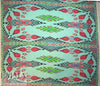 famous designer viscose panel - aqua southwest 1.5 yds