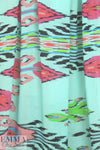 famous designer viscose panel - aqua southwest