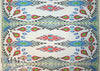 famous designer viscose panel - white southwest .5 yds