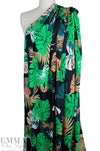 M@x Mara viscose challis - monstera reverie 1.875 yd