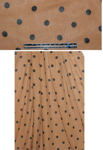 Italian viscose jacquard dot - sienna/black .875 yds
