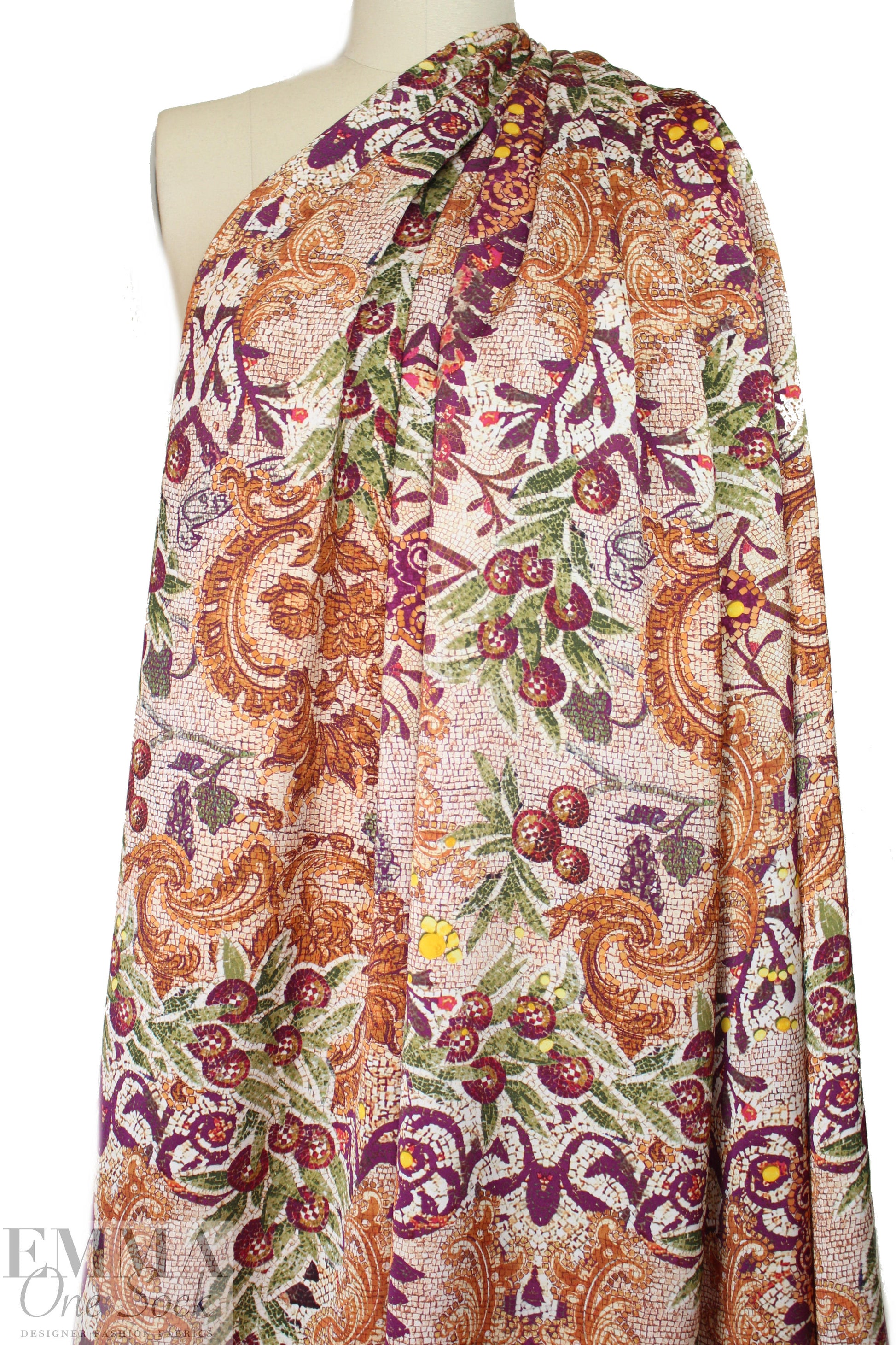 Do1ce & G. mosaic design satin viscose woven 1.66 yd