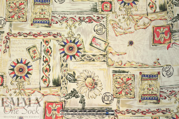NY designer travel diary brushed silk woven