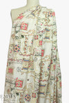 NY designer travel diary brushed silk woven 1.25 yd