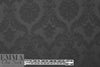 NY designer viscose fleur de lis jacquard - black on black