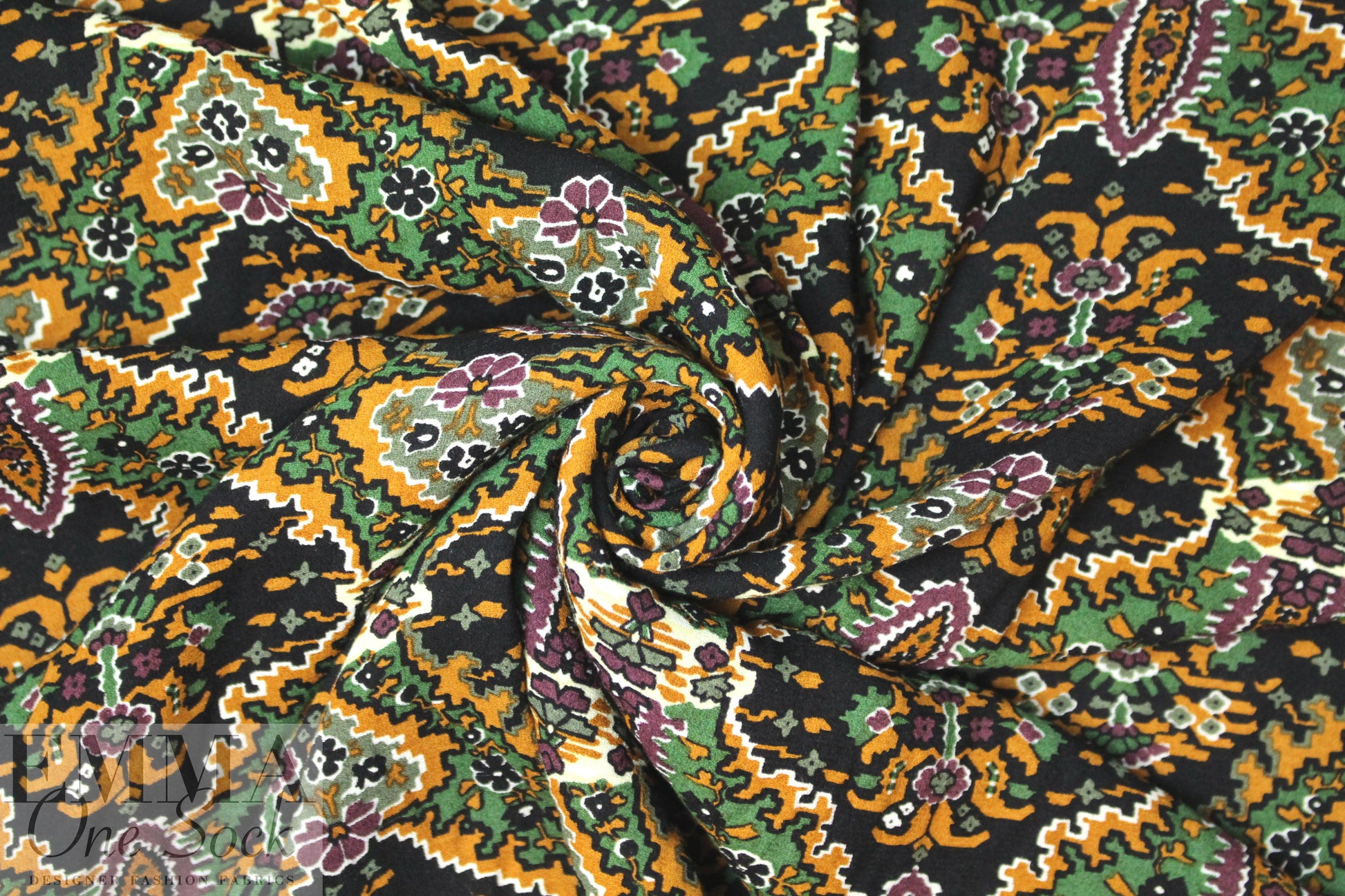 Anna Su! decorative medallion drapey viscose crepe