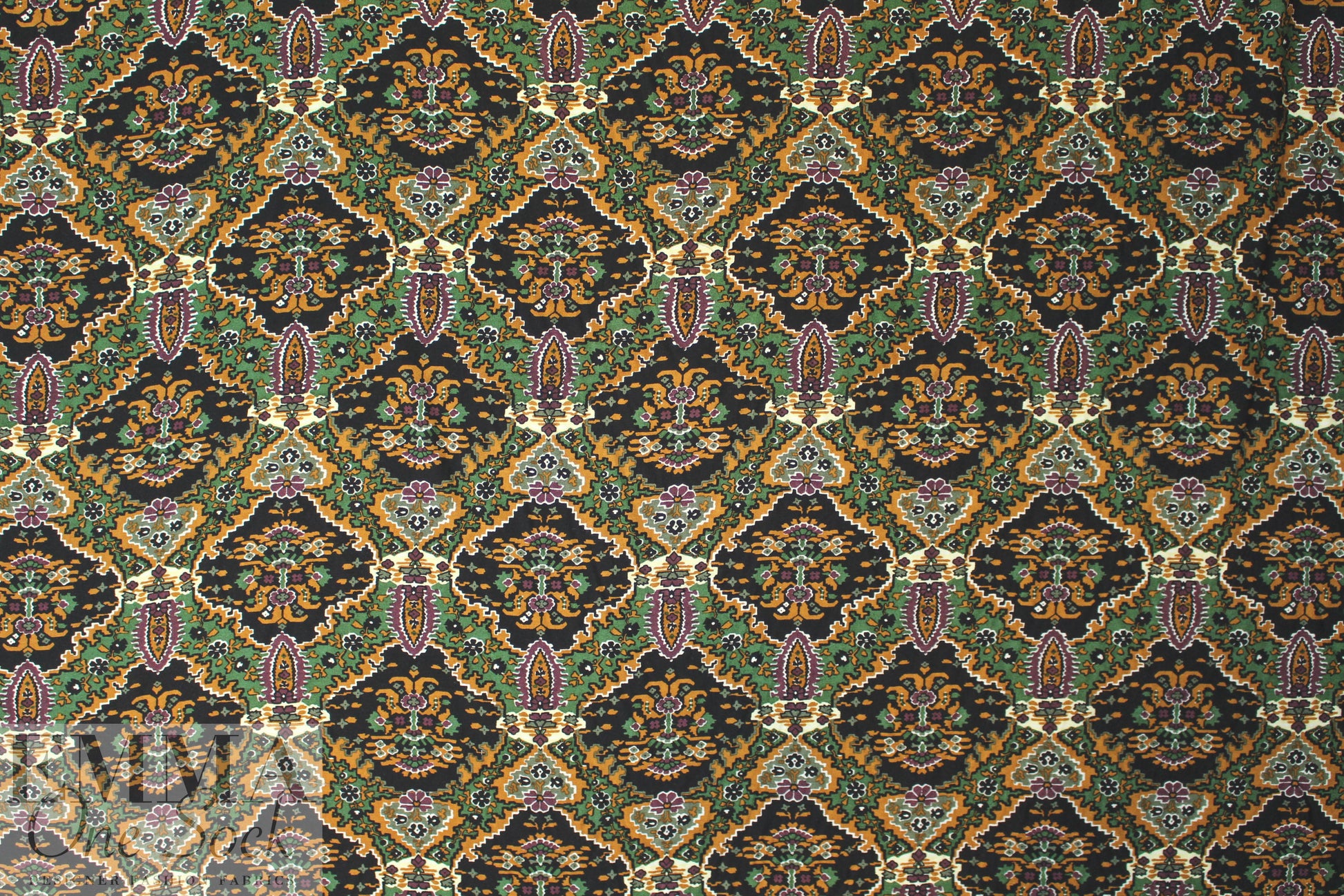 Anna Su! decorative medallion drapey viscose crepe 2 yd
