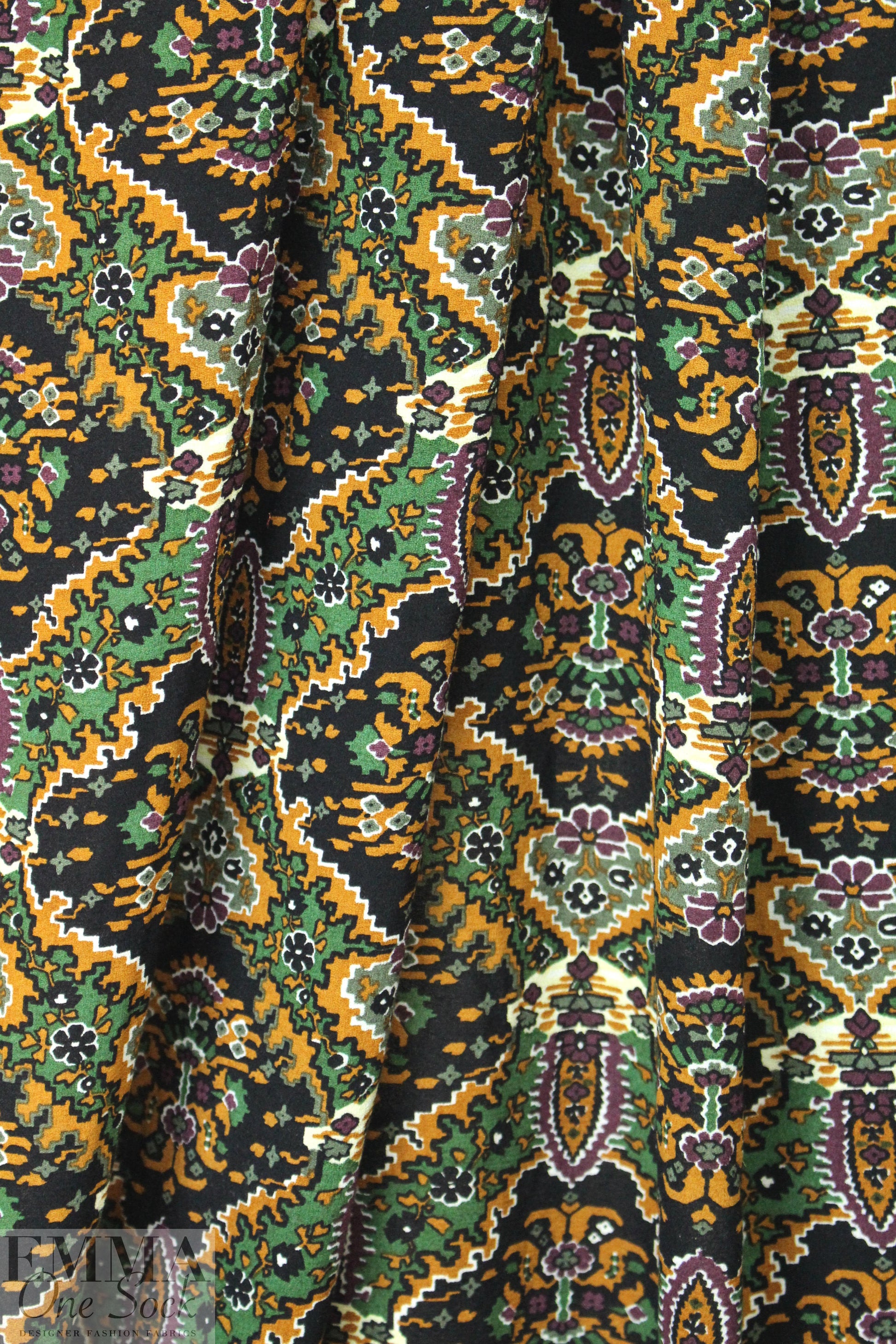 Anna Su! decorative medallion drapey viscose crepe