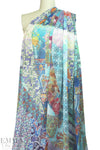 Italian viscose voile - decorative patchwork