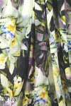 Italian layered floral abstract viscose crepe woven
