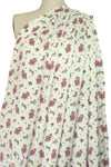 Italian light and drapey viscose satin floral  1.5 yd
