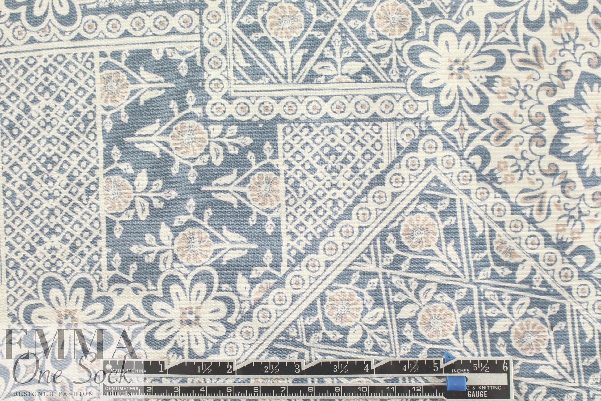 NY designer bandana montage drapey viscose woven 1 yard