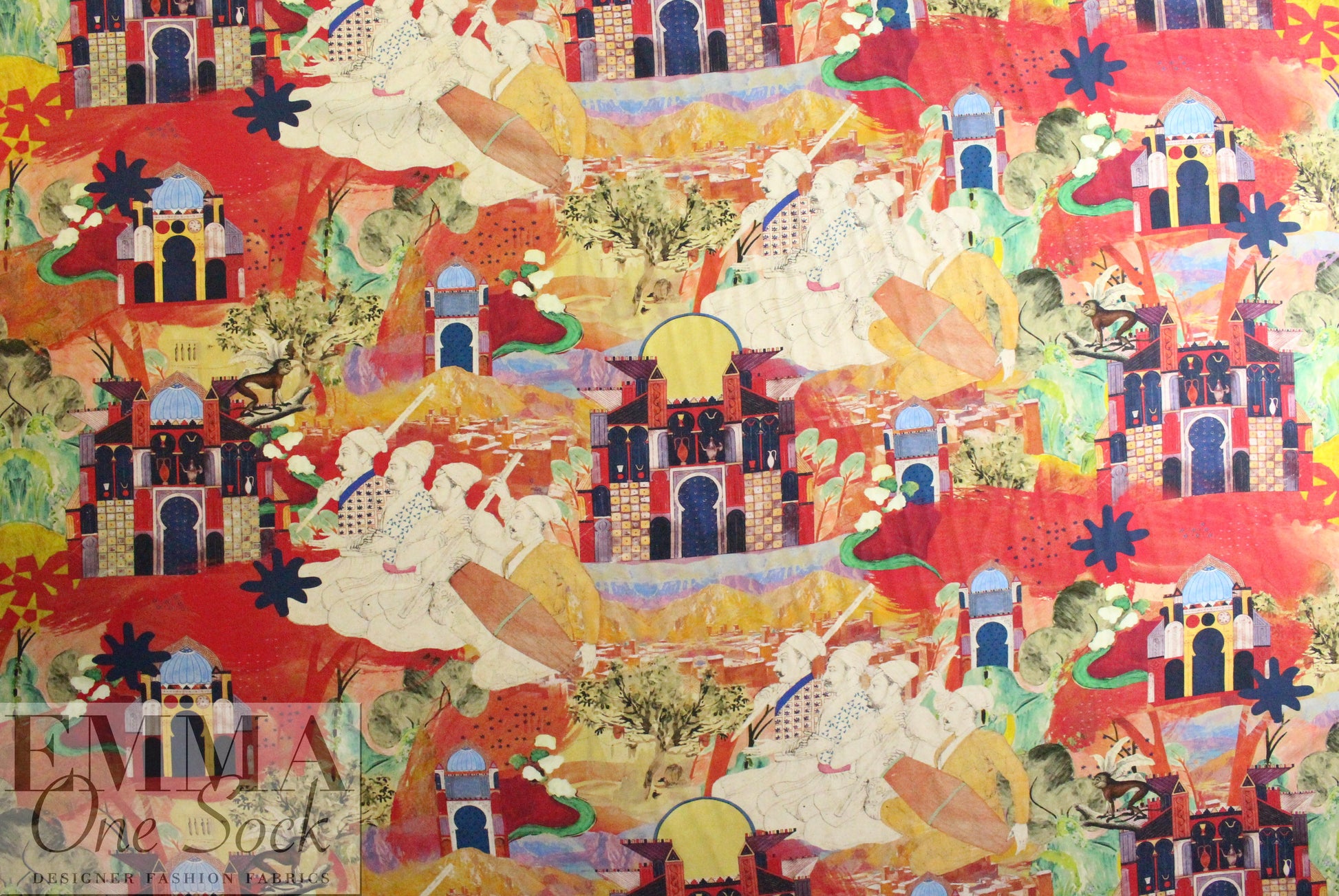 Istanbul montage drapey viscose twill woven