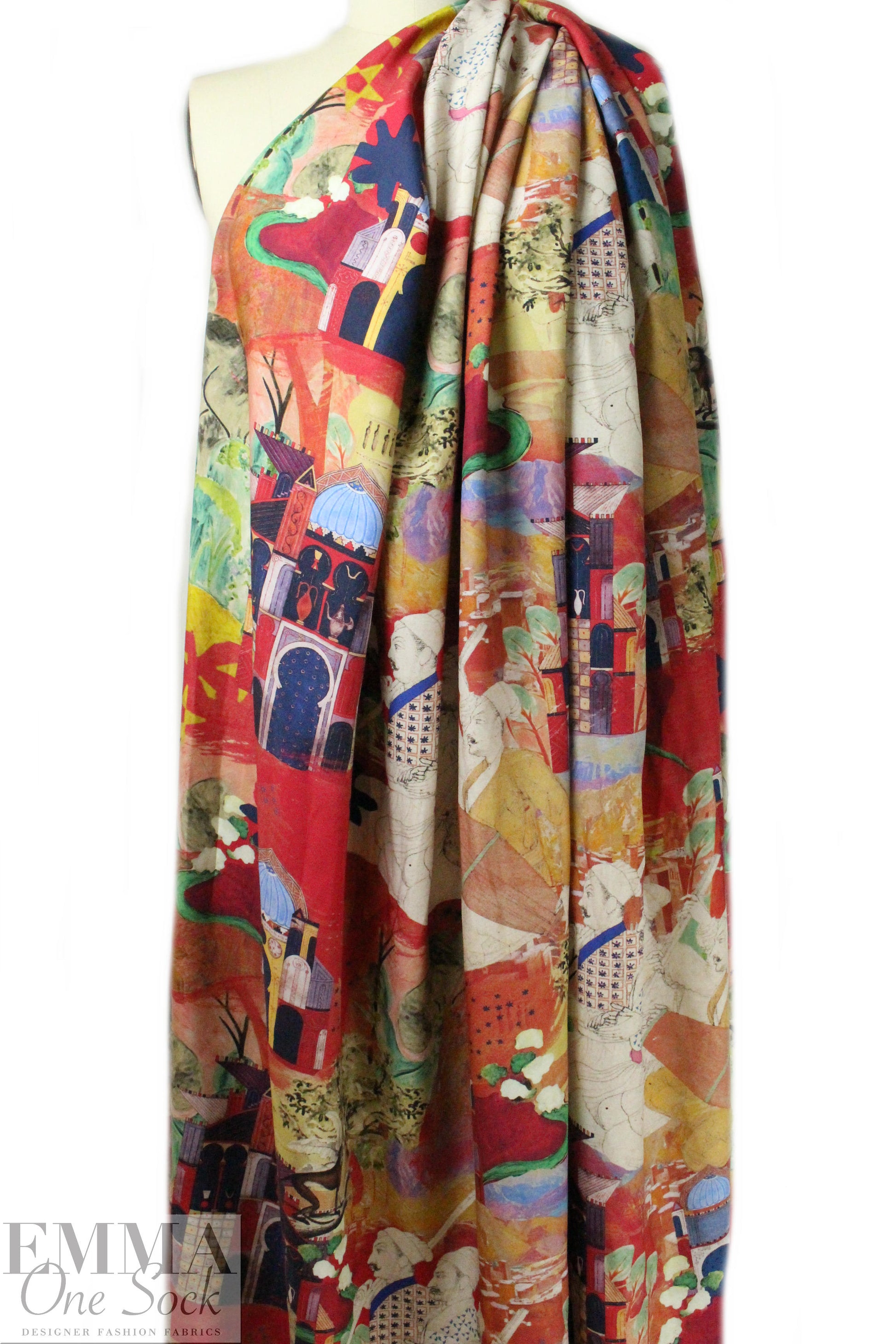 Istanbul montage drapey viscose twill woven