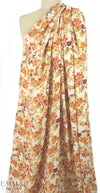Italian citrus-toned floral viscose crepe woven