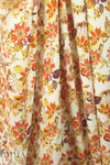 Italian citrus-toned floral viscose crepe woven