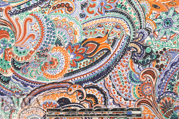 NY designer intricate paisley drapey viscose woven