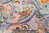 NY designer intricate paisley drapey viscose woven 1.625 yd