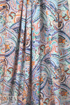 NY designer intricate paisley drapey viscose woven