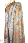 Italian paisley medallion border viscose crepe woven