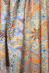 Italian paisley medallion border viscose crepe woven 1.33 yds