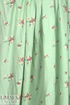 CA designer viscose crepe woven - green tea floral 1.375 yd