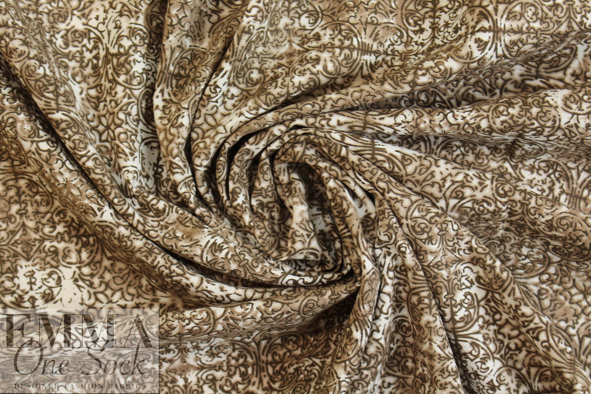 French mocha lattice work viscose shirting