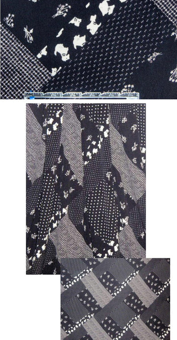 NY designer rayon crepe pattern block print 1.625 yd
