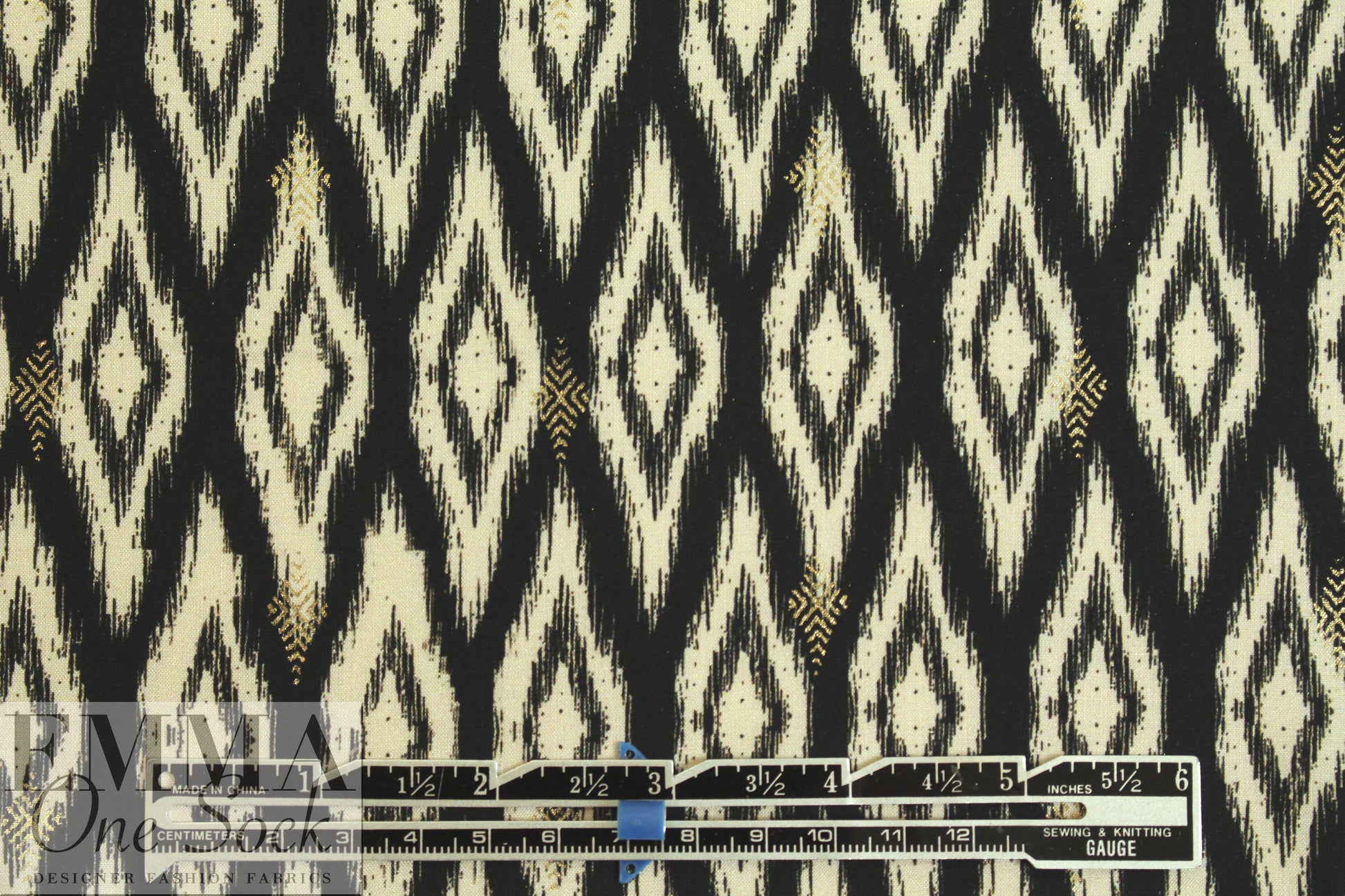Italian ikat over-printed cotton/viscose blouseweight woven