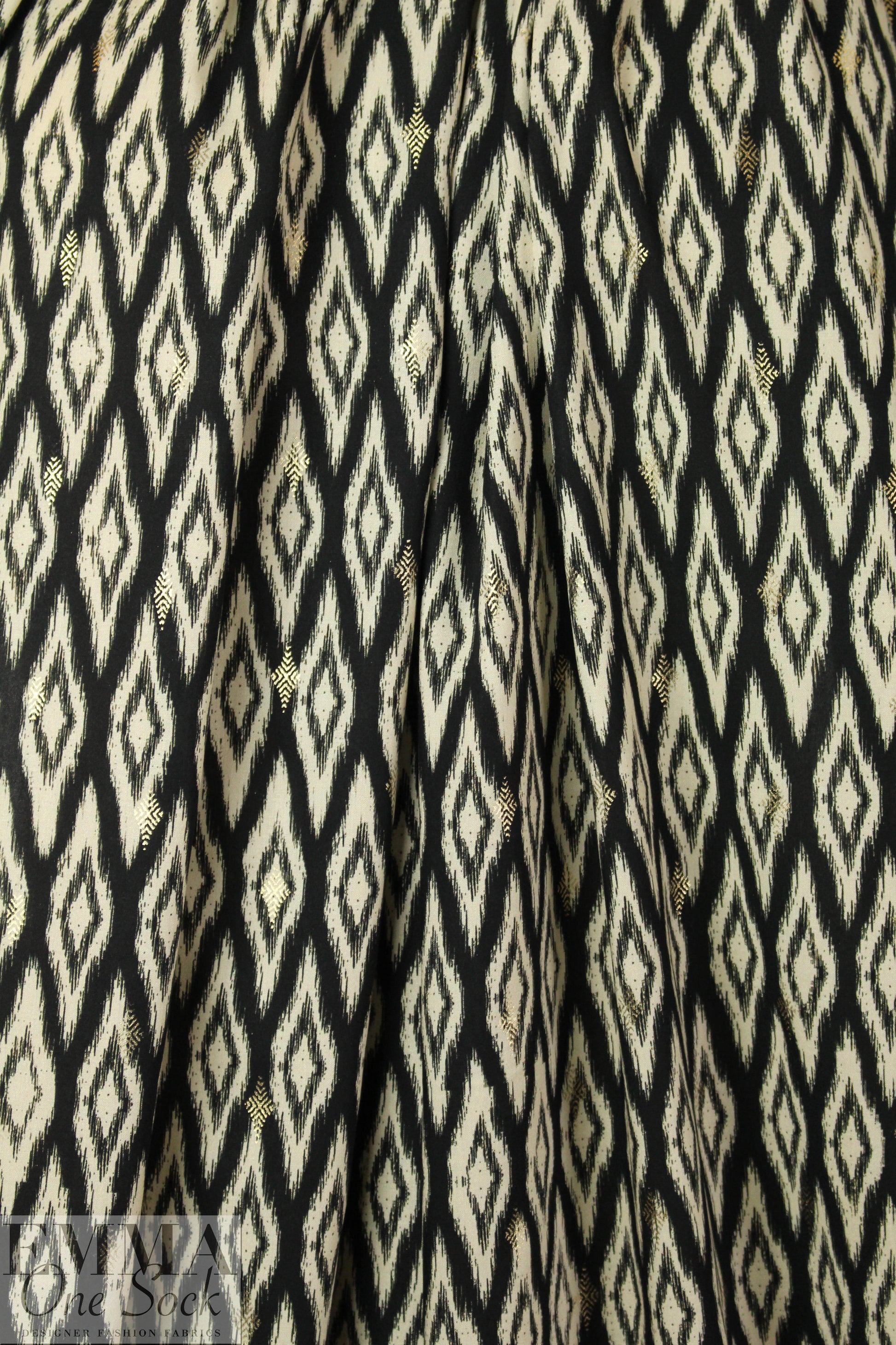 Italian ikat over-printed cotton/viscose blouseweight woven