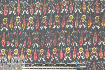NY designer boho ikat graphic gauzy viscose woven 1.5 yds