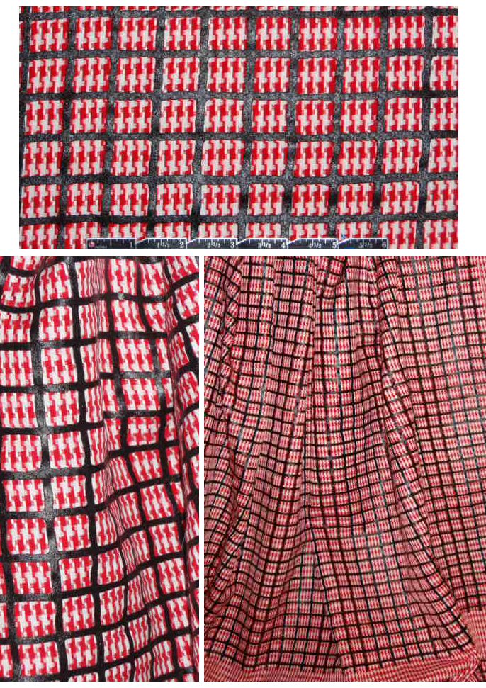 famous designer houndstooth/leather grid suiting