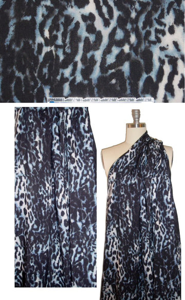 NY designer cheetah print viscose challis